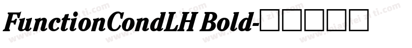 FunctionCondLH Bold字体转换